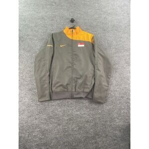 Vintage Singapore Soccer Jacket Men Extra Large Gray Orange Nike Team y2k
